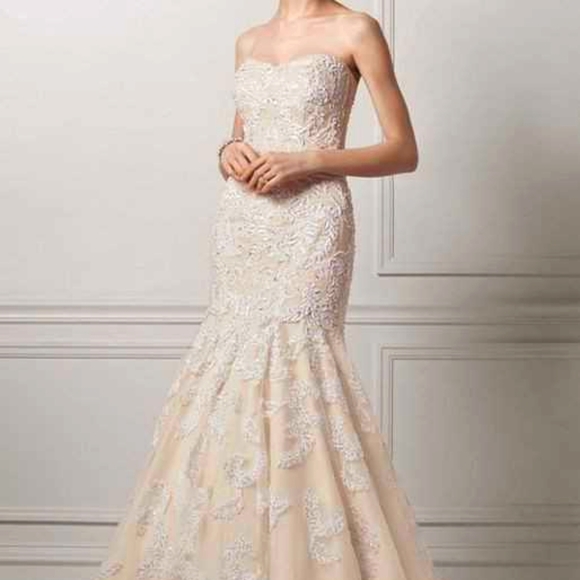 Oleg Cassini CMB619 Wedding Dress Size 12 - Picture 1 of 11